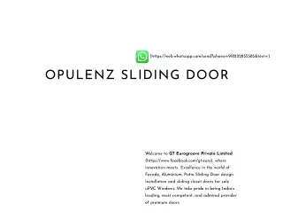 Opulenz Sliding Doors _ Premium Patio, Sliding door Installation