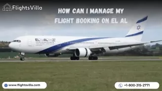 How can I Manage My Flight Booking on EL AL