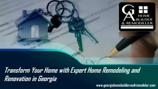 Transform Your Home with Expert Home Remodeling and Renovation in Georgia