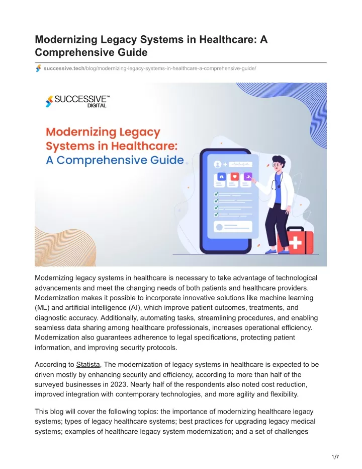 modernizing legacy systems in healthcare