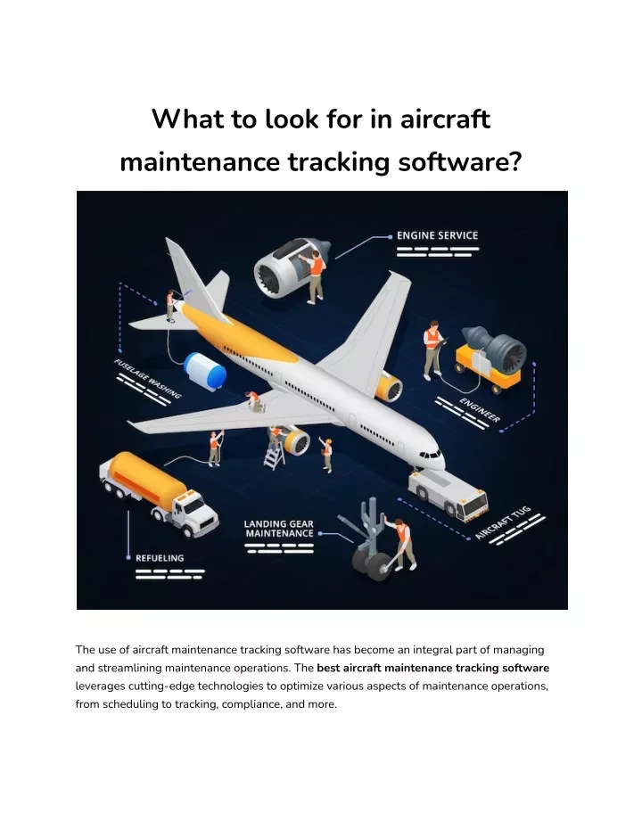 what to look for in aircraft maintenance tracking