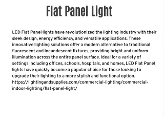 LED Flat Panel