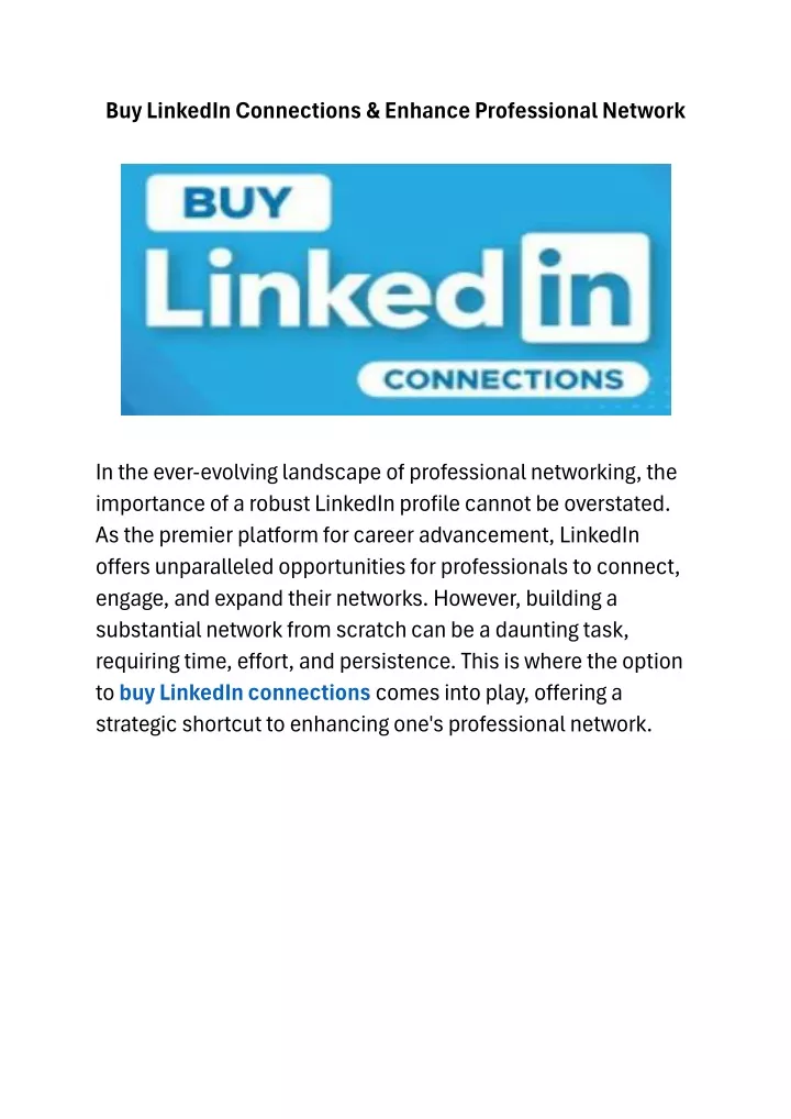 buy linkedin connections enhance professional