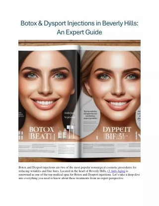 Botox & Dysport Injections in Beverly Hills: An Expert Guide