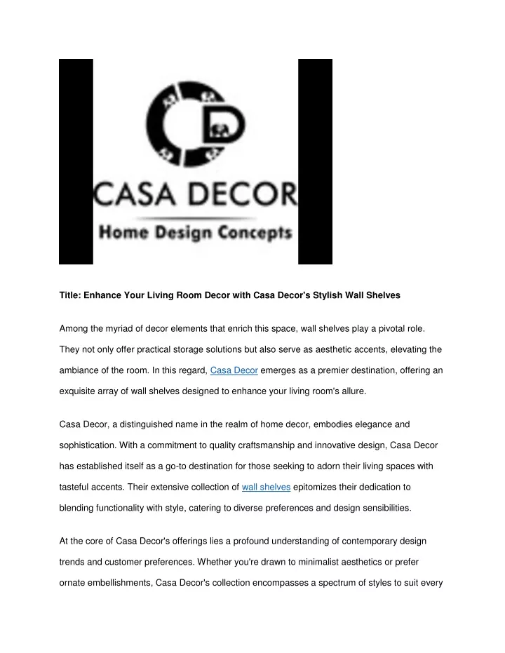 title enhance your living room decor with casa