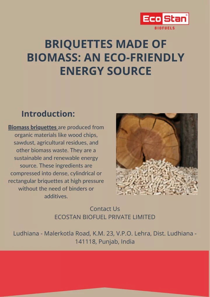 briquettes made of biomass an eco friendly energy