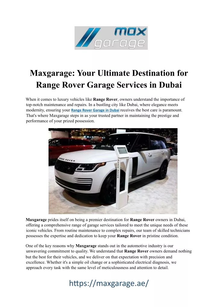 maxgarage your ultimate destination for range
