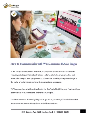 How To Maximize Sales With WooCommerce BOGO Plugin