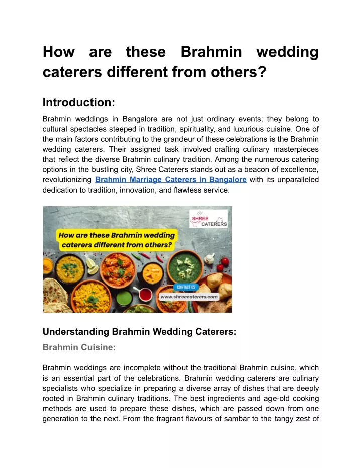 how caterers different from others