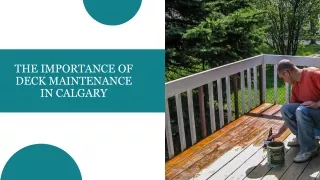 The Importance of Deck Maintenance in Calgary