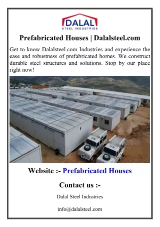 Prefabricated Houses  Dalalsteel.com