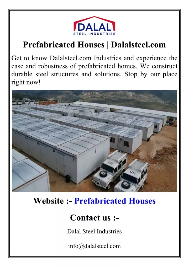 prefabricated houses dalalsteel com