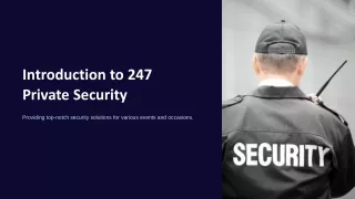 security guard services : 247 Private Security