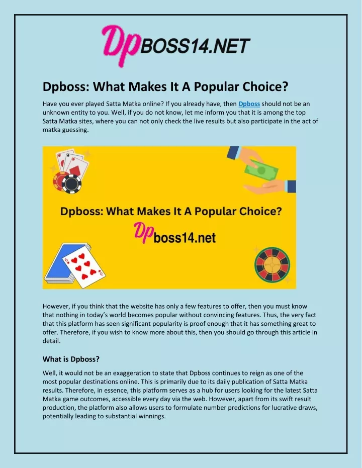 dpboss what makes it a popular choice