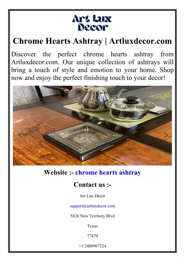 chrome hearts ashtray artluxdecor com