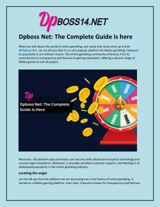 Dpboss Net: The Complete Guide Is Here