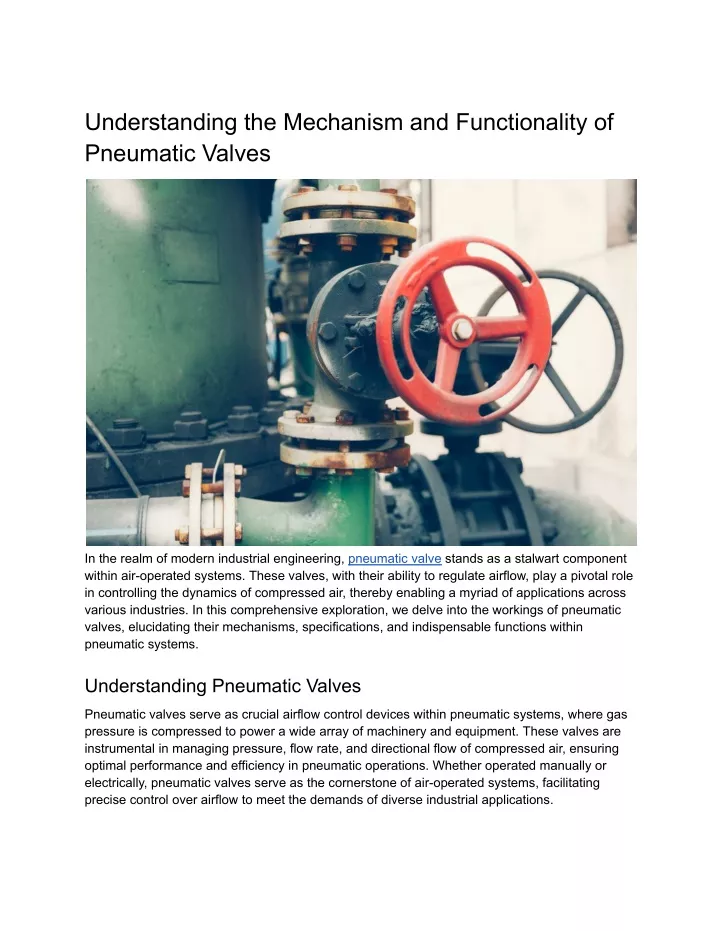 understanding the mechanism and functionality