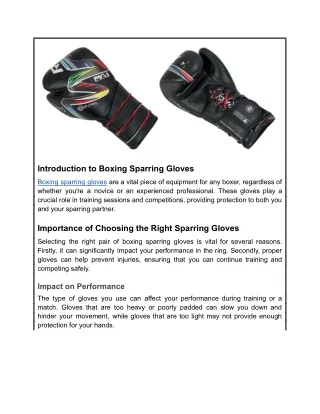 Unleash Power with Control: Essential Sparring Gloves