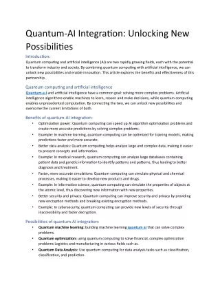 quantum ai integration unlocking
