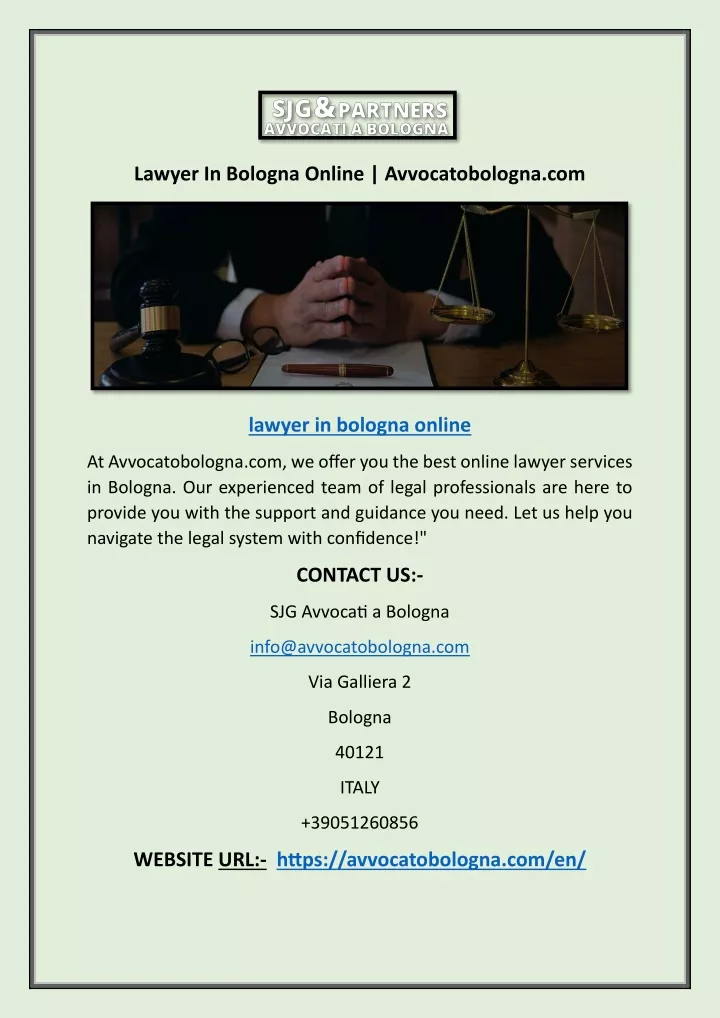 lawyer in bologna online avvocatobologna com