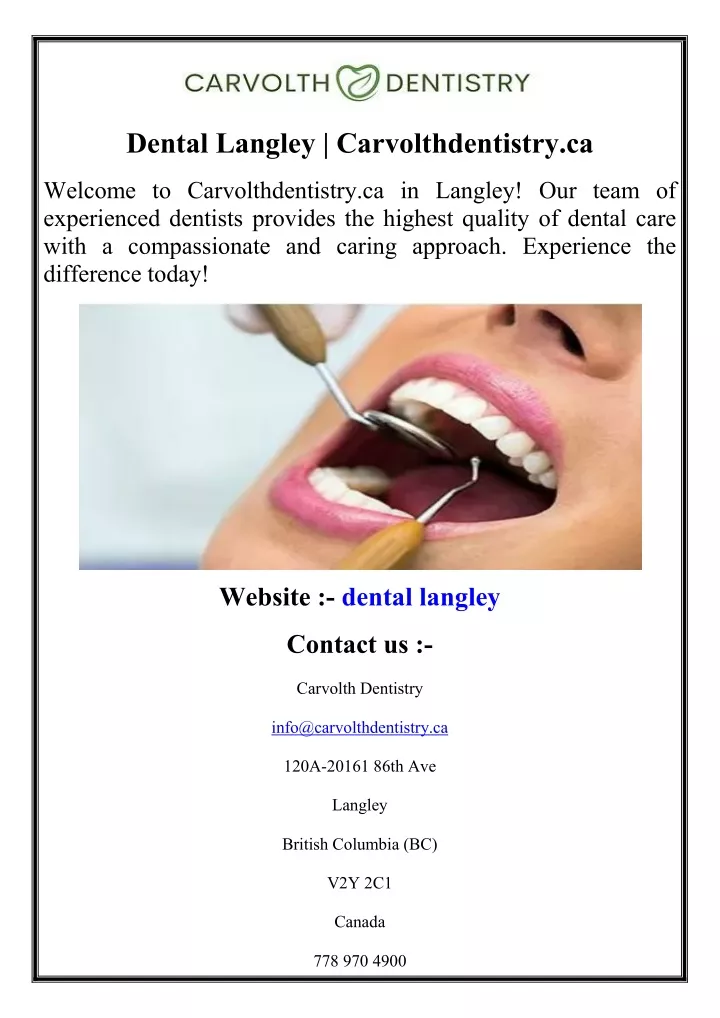dental langley carvolthdentistry ca