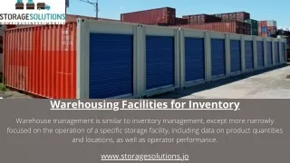 Warehousing Facilities for Inventory Jordan - Storage Solutions