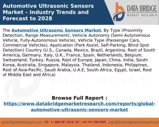automotive ultrasonic sensors market industry