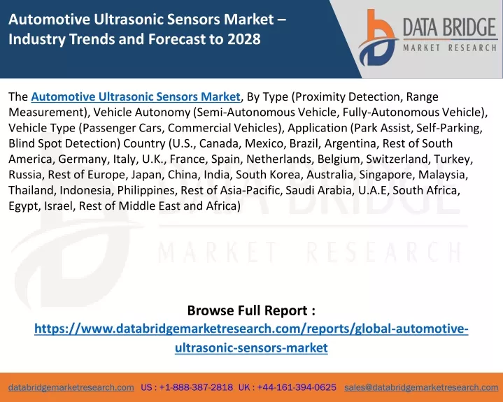 automotive ultrasonic sensors market industry