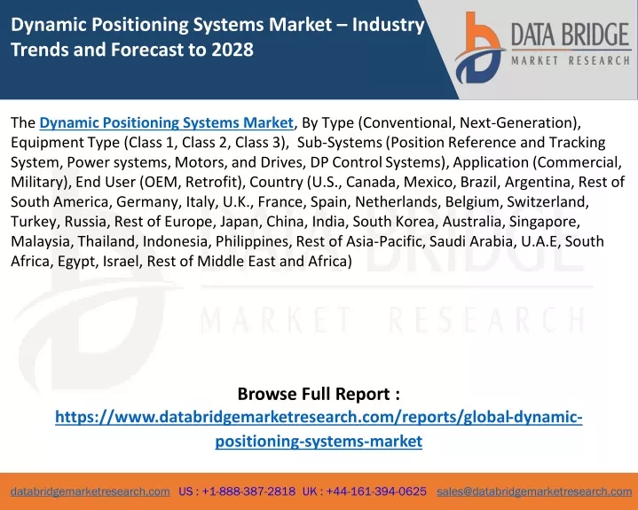 dynamic positioning systems market industry