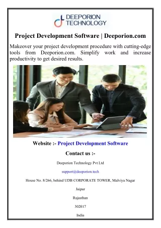 Project Development Software  Deeporion.com