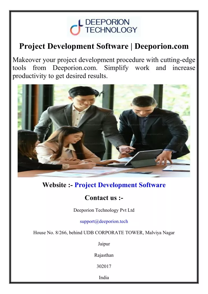 project development software deeporion com