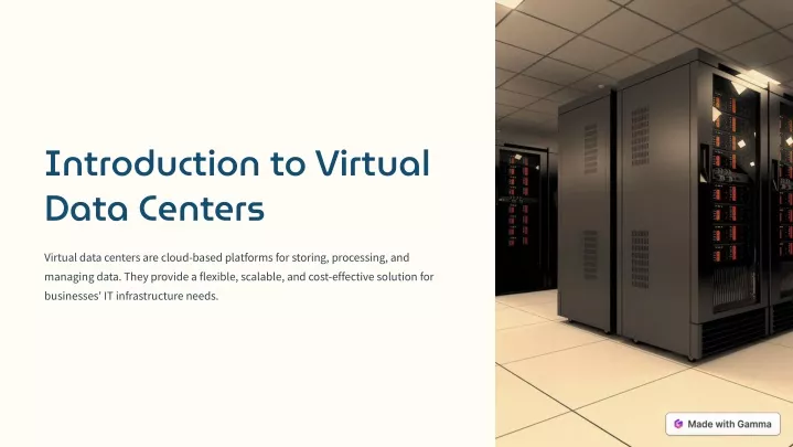 introduction to virtual data centers