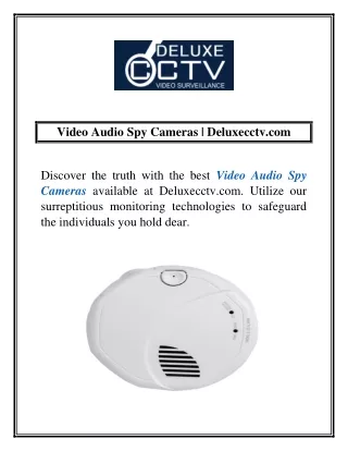 Video Audio Spy Cameras | Deluxecctv.com