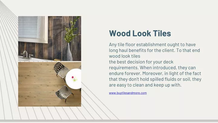 wood look tiles