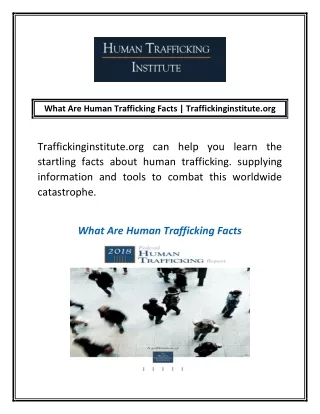 What Are Human Trafficking Facts | Traffickinginstitute.org
