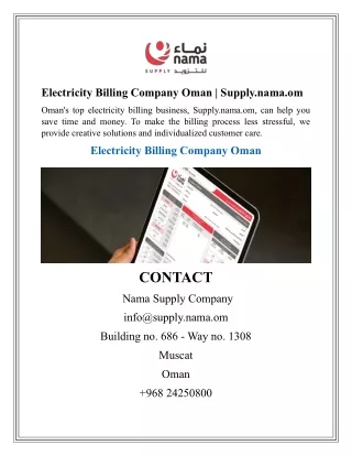 Electricity Billing Company Oman  Supply.nama.om