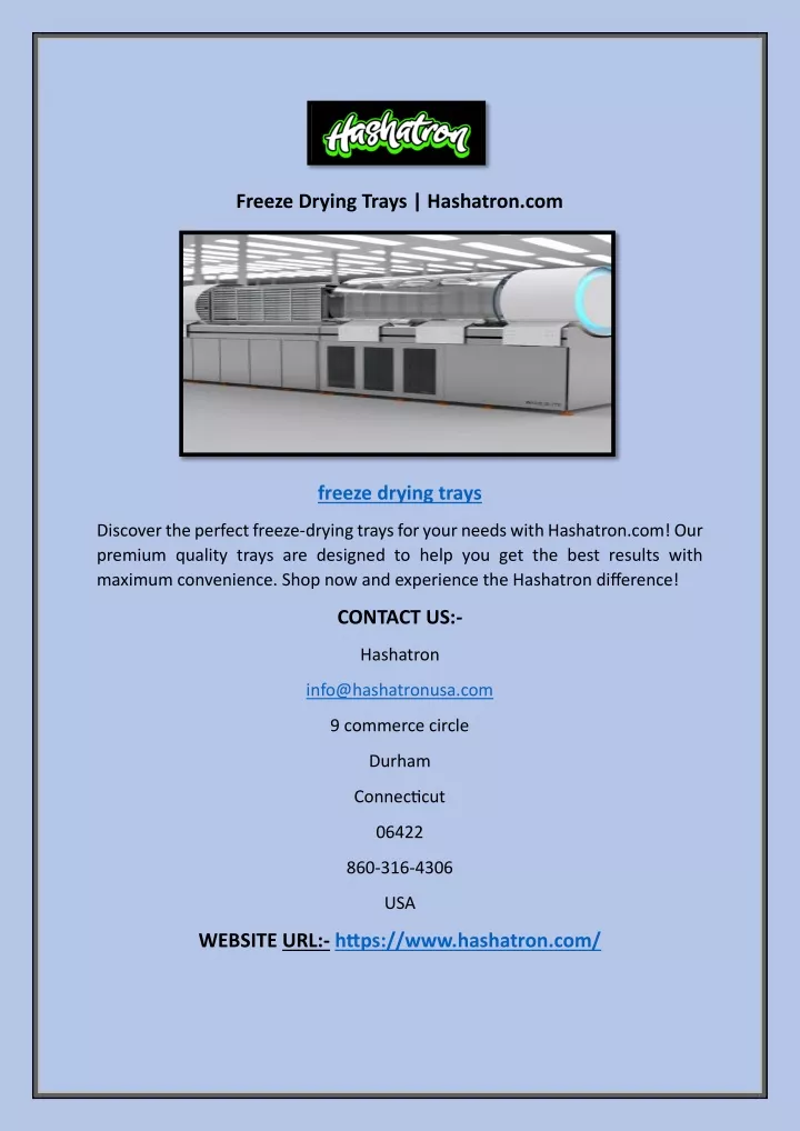 freeze drying trays hashatron com