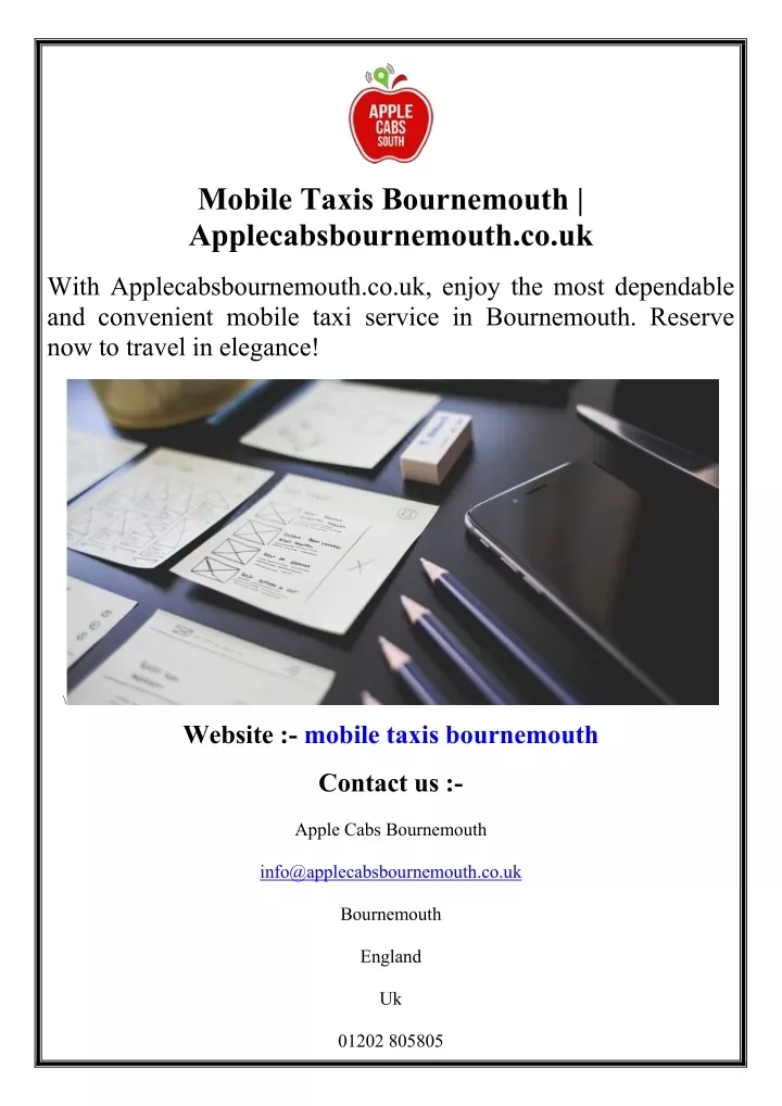 mobile taxis bournemouth applecabsbournemouth