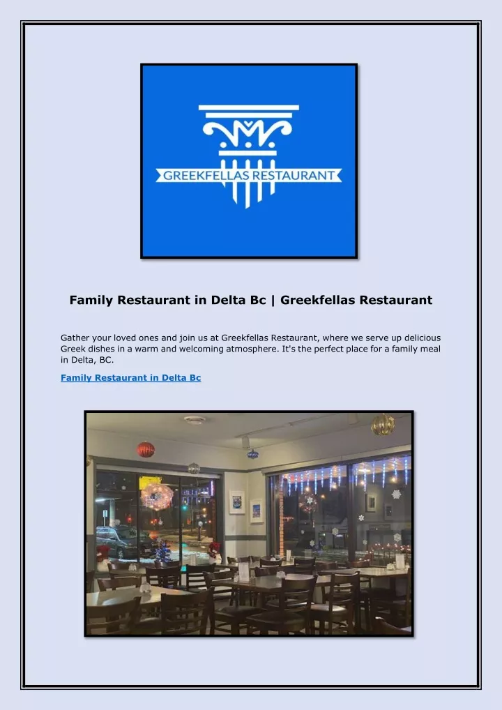 family restaurant in delta bc greekfellas