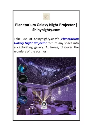 Planetarium Galaxy Night Projector  Shinynighty.com