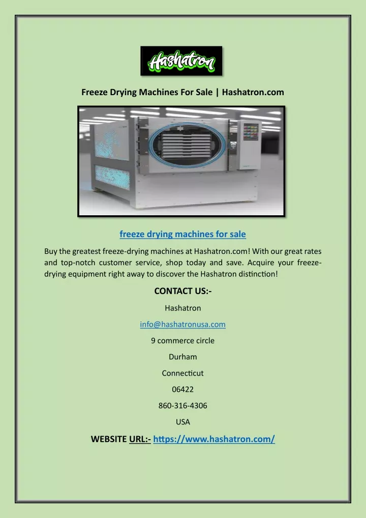 freeze drying machines for sale hashatron com