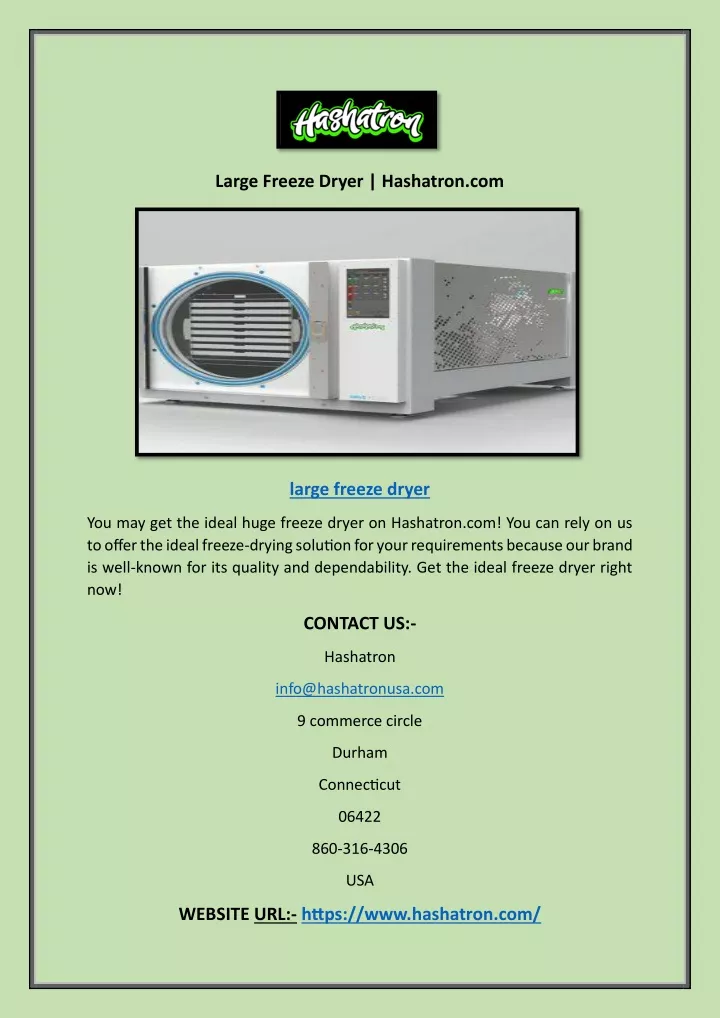 large freeze dryer hashatron com