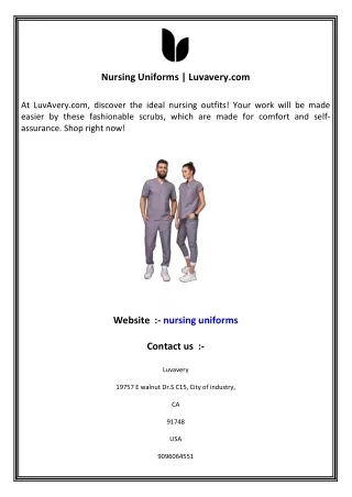 Nursing Uniforms  Luvavery.com