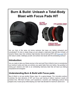 Burn & Build_ Unleash a Total-Body Blast with Focus Pads HIT