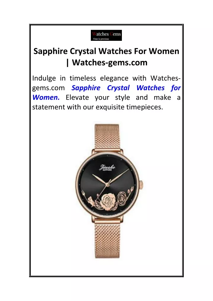 sapphire crystal watches for women watches gems
