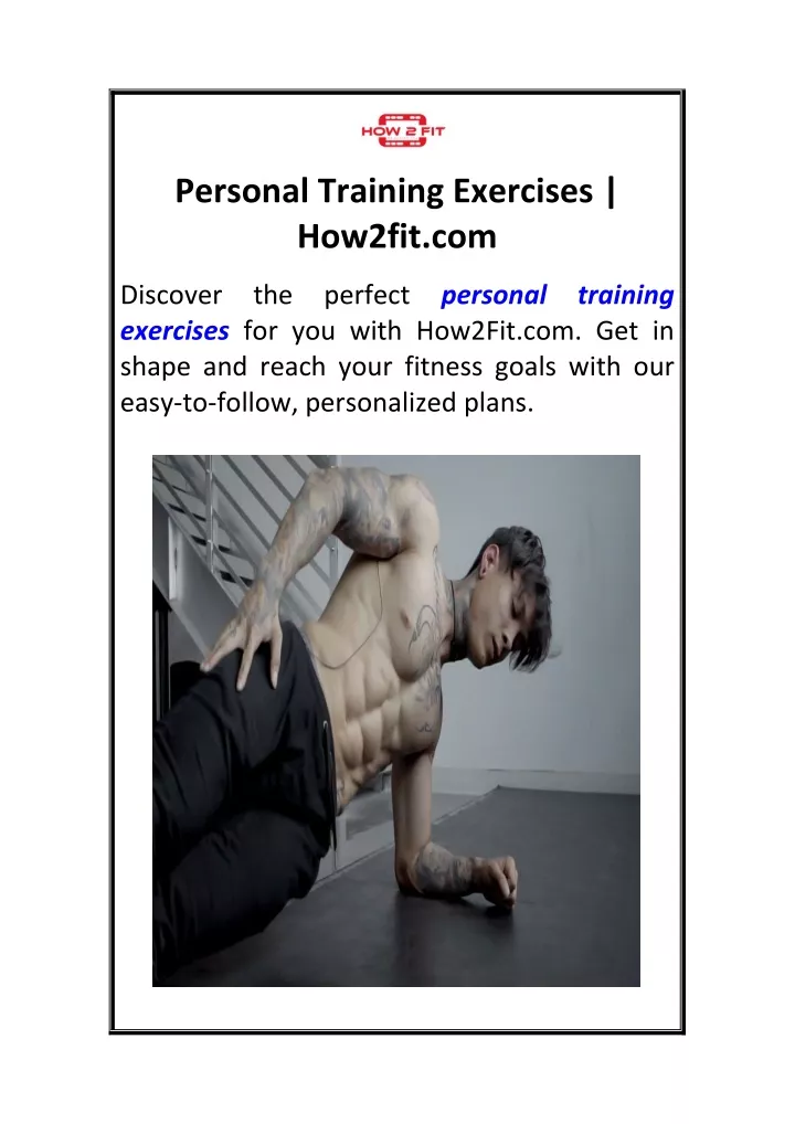 personal training exercises how2fit com