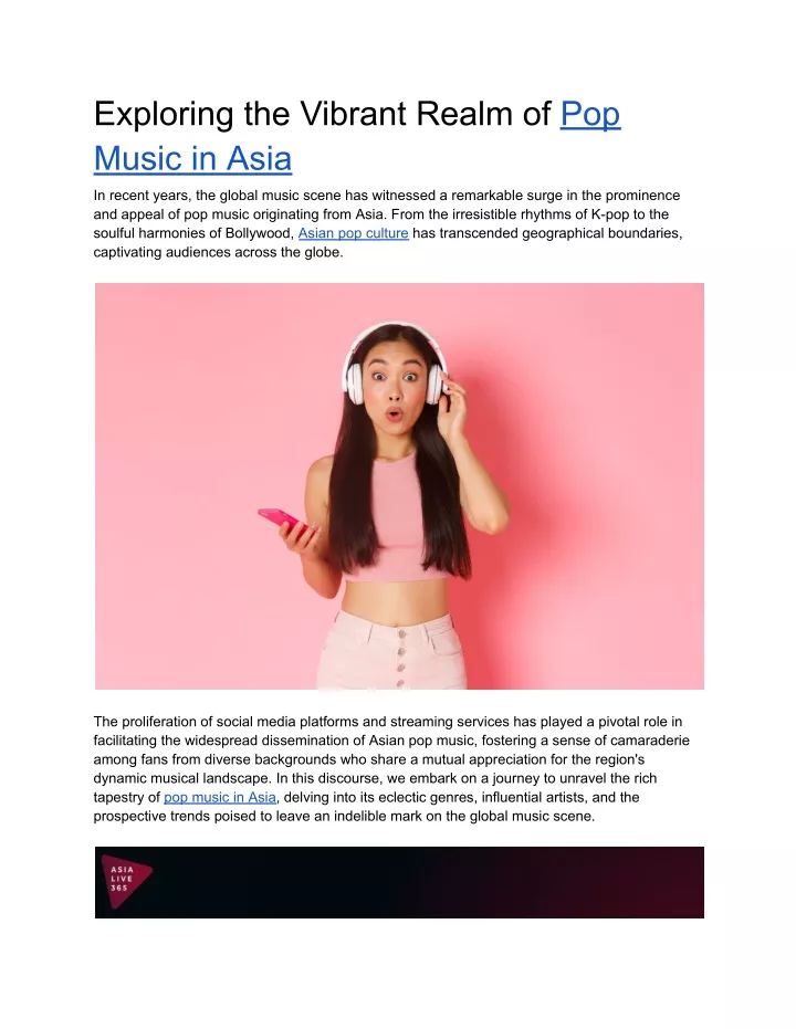 exploring the vibrant realm of pop music in asia