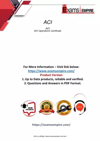 2024 Latest ExamsEmpire ACI Dumps  Download PDF Questions Answers Download