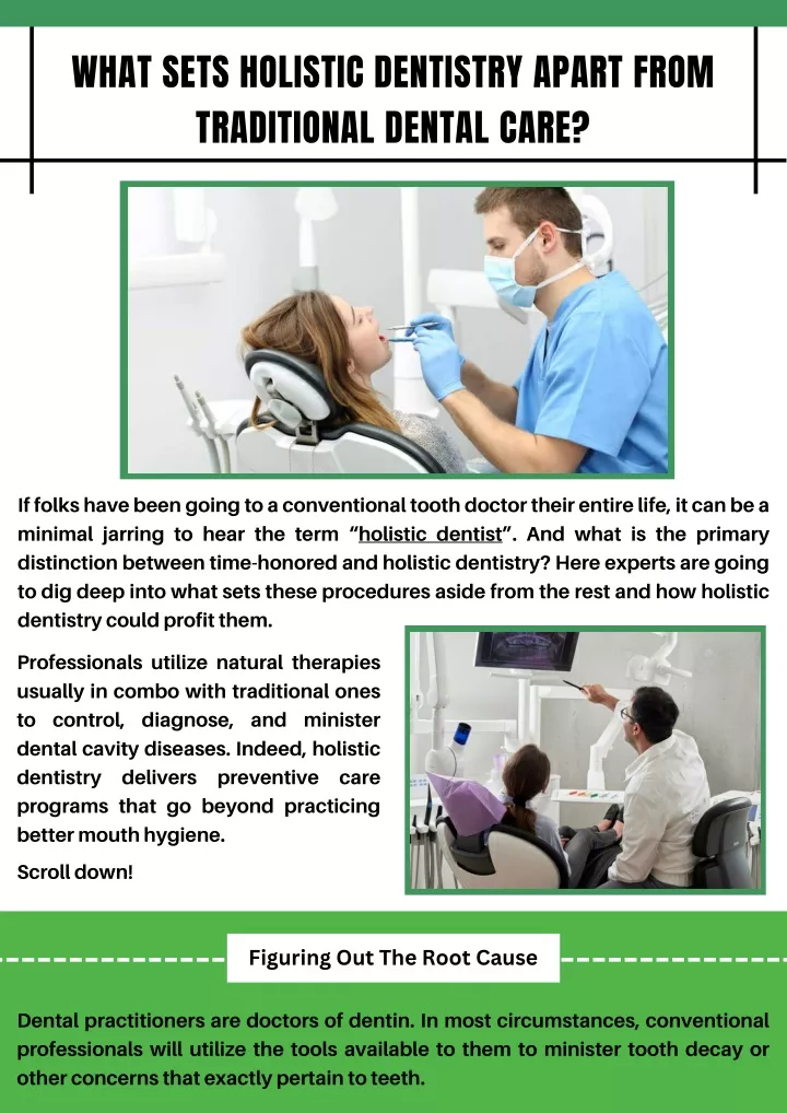 what sets holistic dentistry apart from