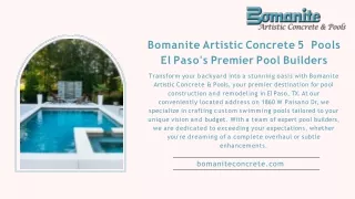 Bomanite Artistic Concrete & Pools - El Paso's Premier Pool Builders